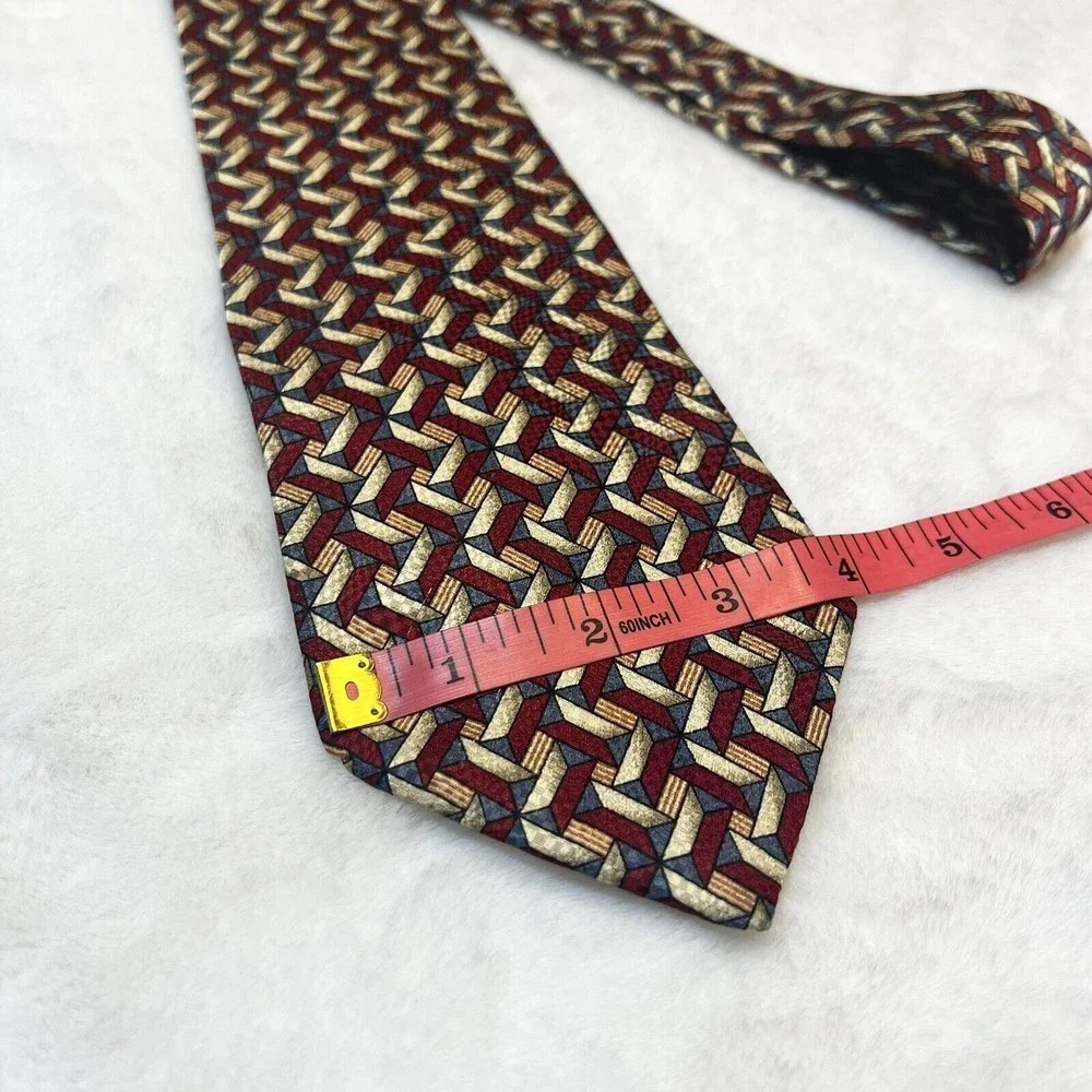 Vintage Abercrombie & Fitch Tie Gentlemen’s Clothiers Silk USA American Flag